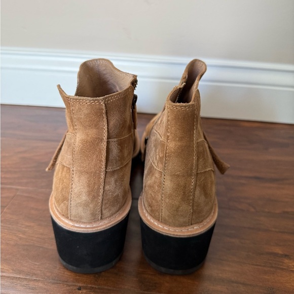 NWOT Eileen Fisher Tan Suede Wedge Boots-Size 11 - Picture 3 of 9